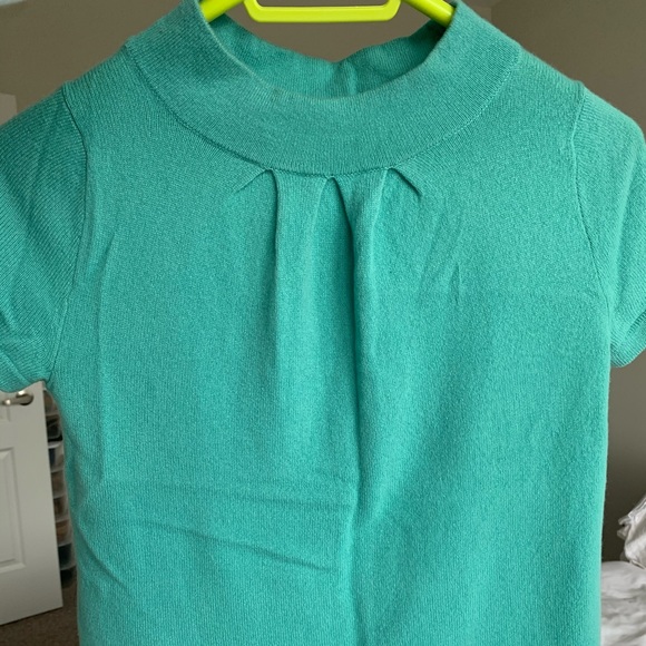 Cashmere Turquoise Top. Short sleeves - Picture 4 of 5